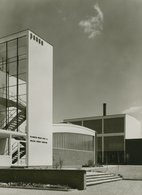 Das Firmengebäude der Pausa in Mössingen vor 1960.