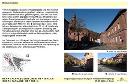 Auszug aus dem Denkmalpflegerischen Werteplan der Gesamtanlage Wertheim mit Angaben zur Bismarckstraße