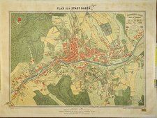 Stadtplan Baden-Badens von 1889 