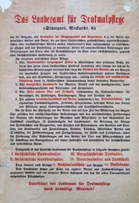 Werbeplakat des Landesamtes für Denkmalpflege, Anfang 20. Jh.