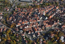 Luftbildaufnahme Historischer Stadtkern Wangen im Allgäu