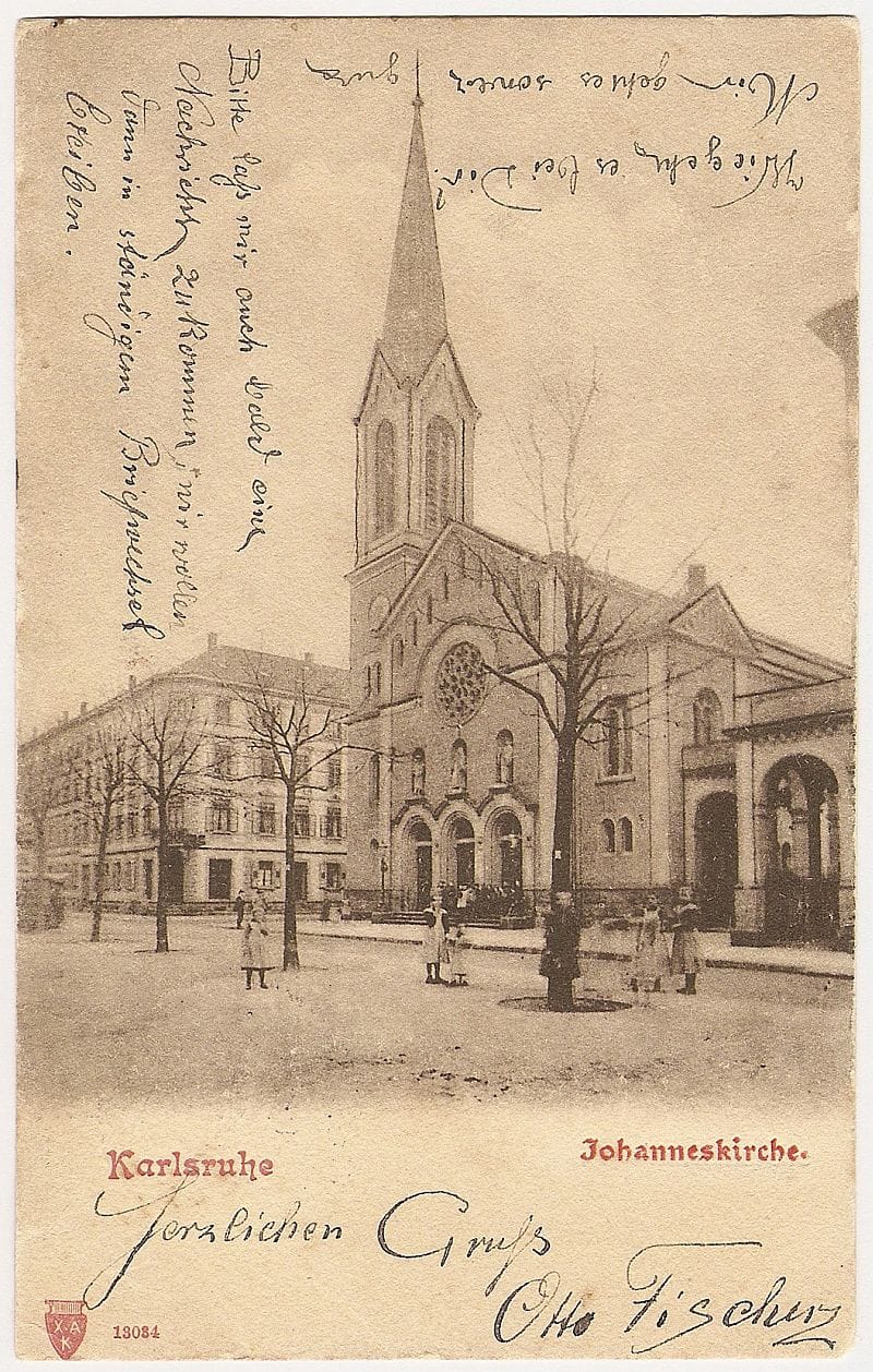 Postkarte mit bild von Johanneskirche